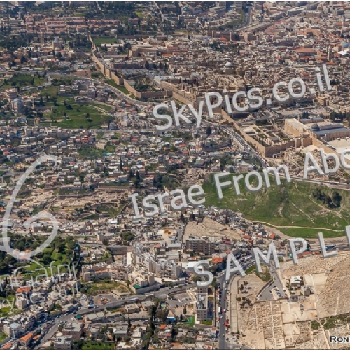 עיר דוד והר הבית, העיר העתיקה ירושלים מהאוויר