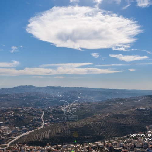 View from field cloud over the Umm al-Fahm